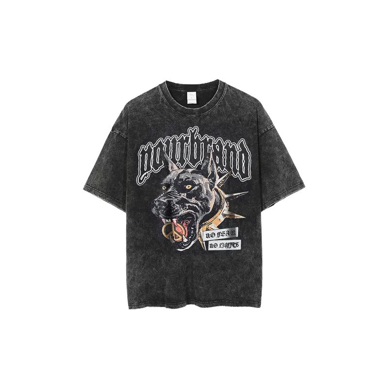 Doberman Dog Graphic Print T Shirt-0
