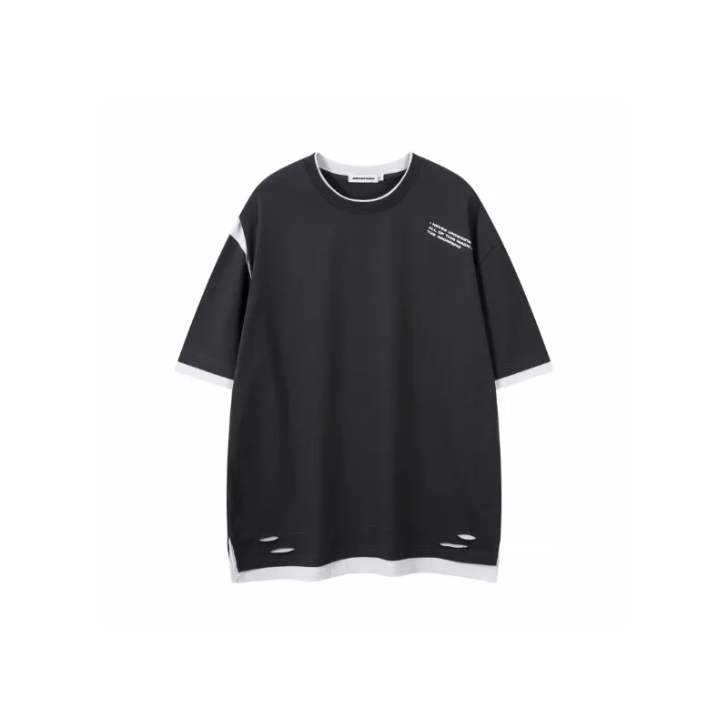 Retro Street Cotton Blended Fabric T Shirt Unisex-0