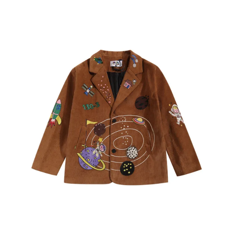 Cute Embroidery Business Suit-4