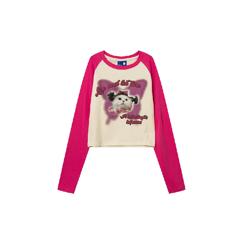Cute Long Sleeve Cotton T Shirt Women-2