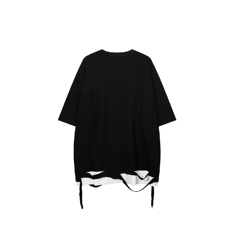 Retro Hip Hop Cotton Blended Fabric T-Shirt Unisex-1