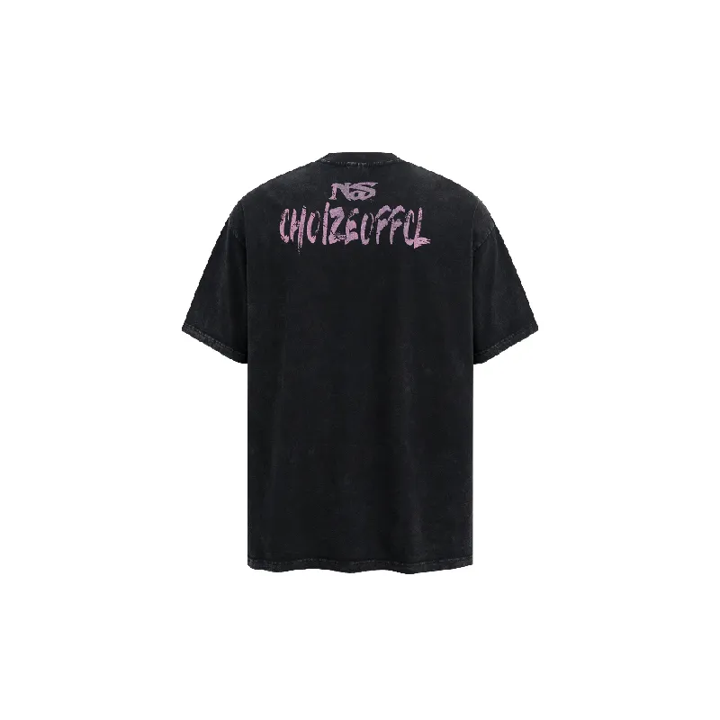 Retro Loose 100% Cotton T Shirt-1
