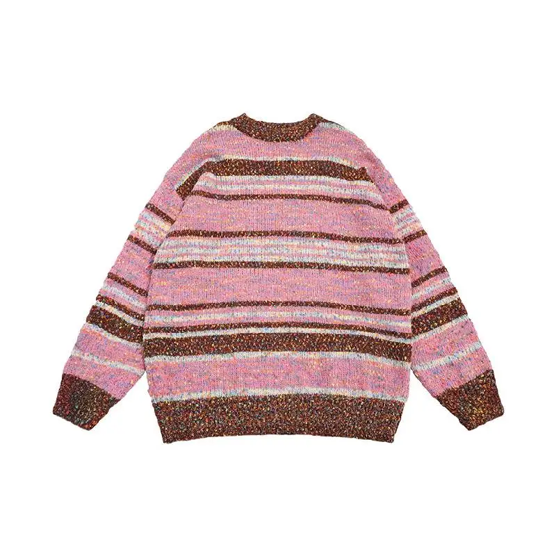 Casual Striped Loose Sweater-0