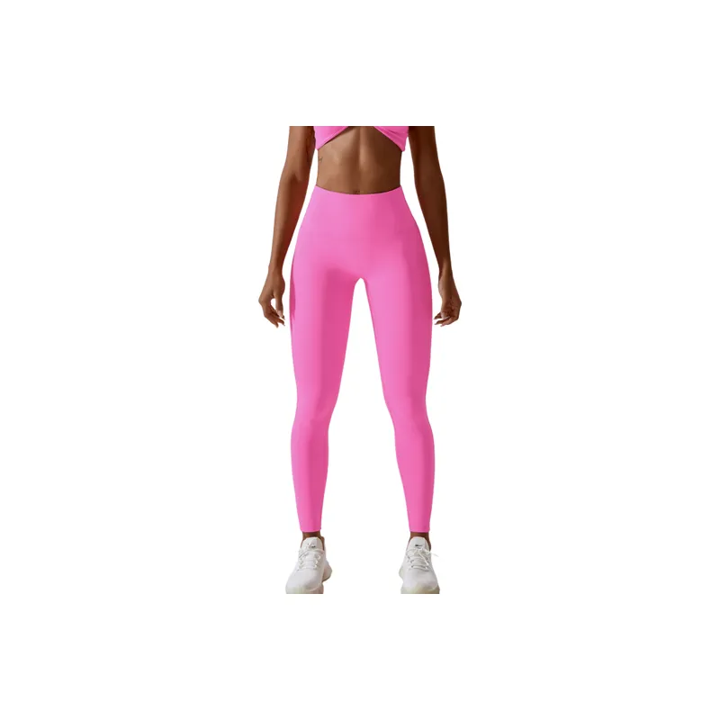 Sporty Simple Nylon Spandex Blend Leggings Women-10