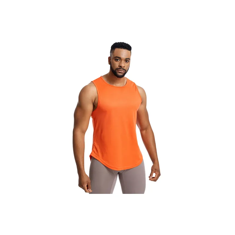Sporty Simple Blended Synthetic Fabrics Vest-8