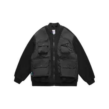 Stitching Workwear Pocket Baseball Cotton Coat