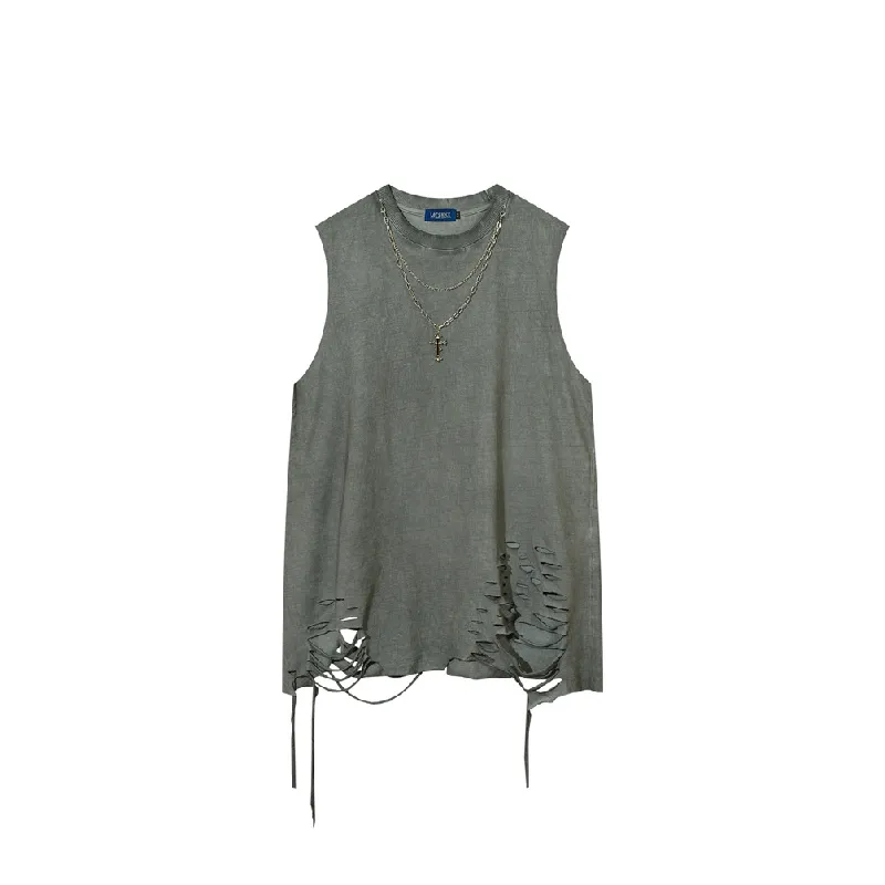 Retro Casual Cotton Blended Fabric Vest Unisex-6