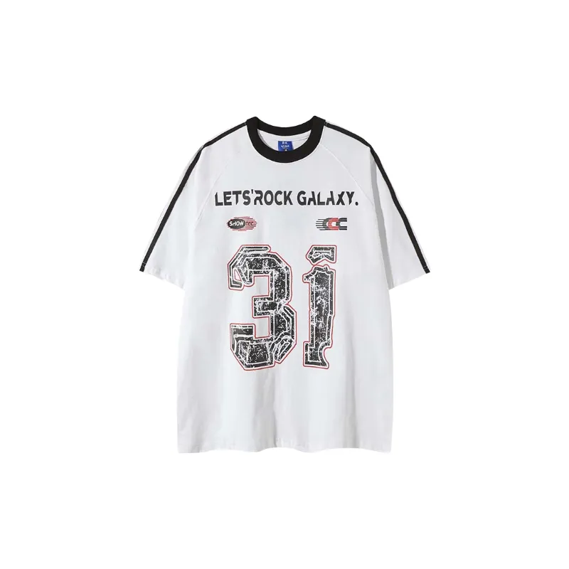 Retro Loose Cotton Blended Fabric T Shirt-0