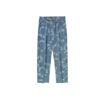 Hip Hop Printed Denim Jeans