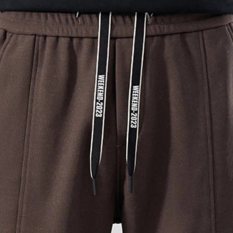 Simple Sporty Blended Synthetic Fabrics Casual Pants-10