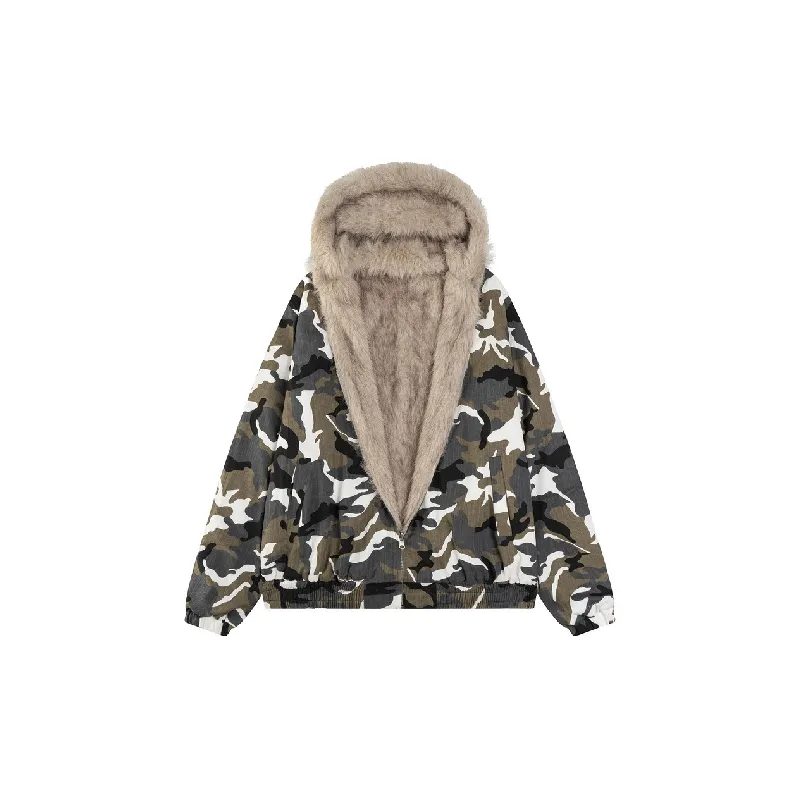 Fashionable Camo Quilted Jacket