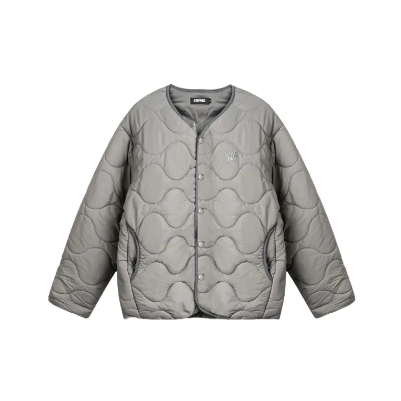 Fashionable Loose Blended Synthetic Fabrics Quilted Jacket-1