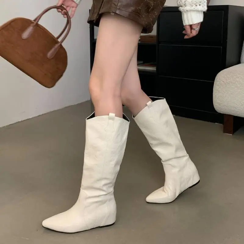 Retro Casual Knee High Boots-5