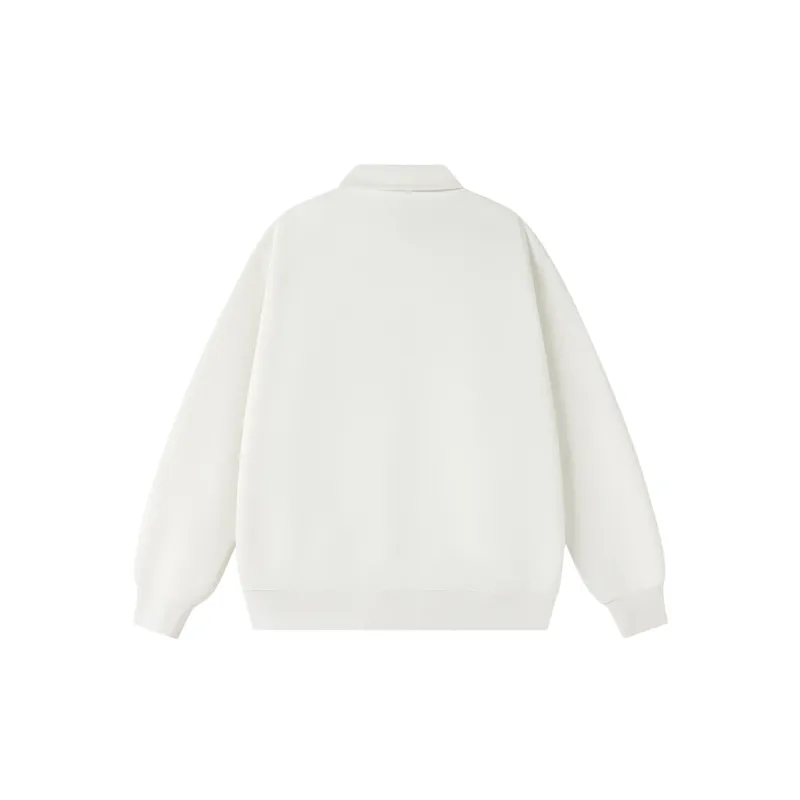 Loose Plain Corduroy Polo Unisex-11