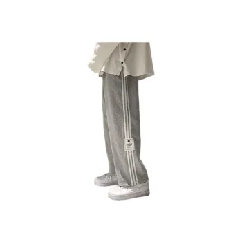 Trendy Straight Striped Loose Wide leg Casual Pants