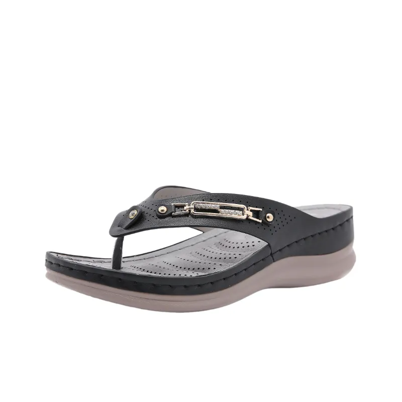 Retro Plain Flip Flops-6