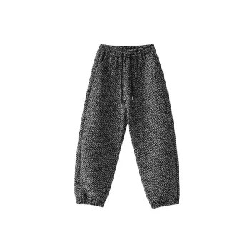 Fashionable Plaid Chenille Casual Pants