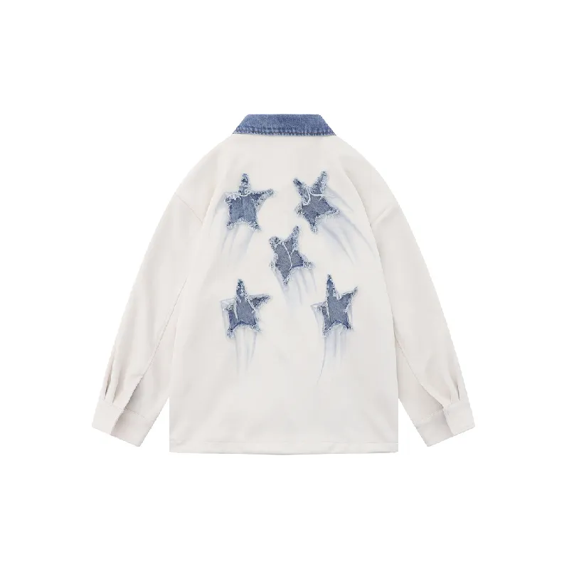 Fashion Loose Denim Jacket-3