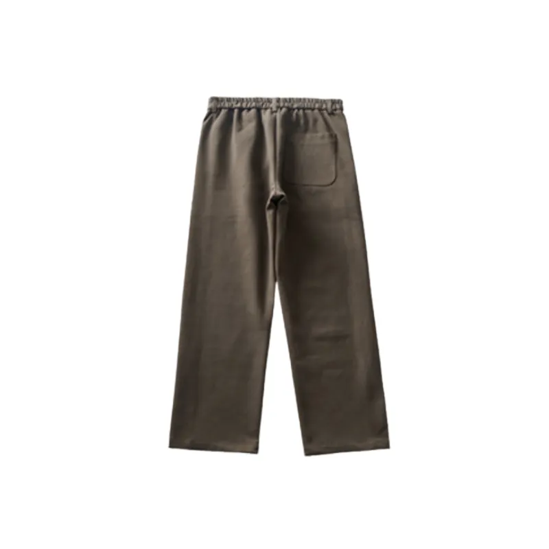Loose Straight Leg Blended Synthetic Fabrics Casual Pants-3
