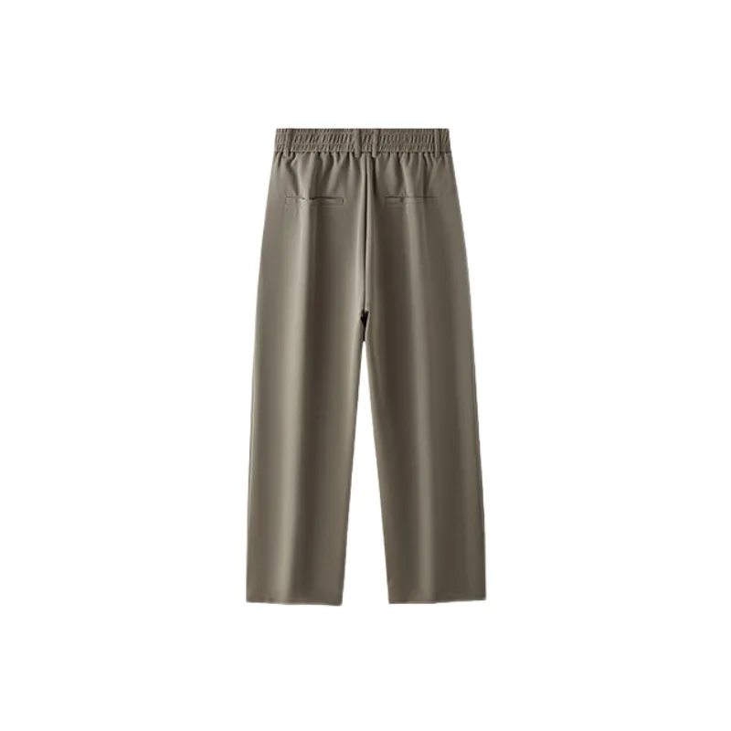 Casual Straight Leg Blended Synthetic Fabrics Suit Trousers-4