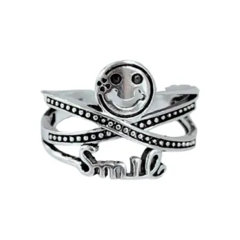 Retro Multi Layer Cross Ring