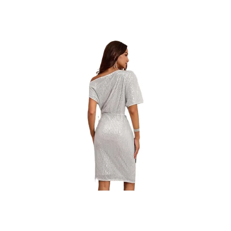 Elegant Breathable Polyester Dress Women-5