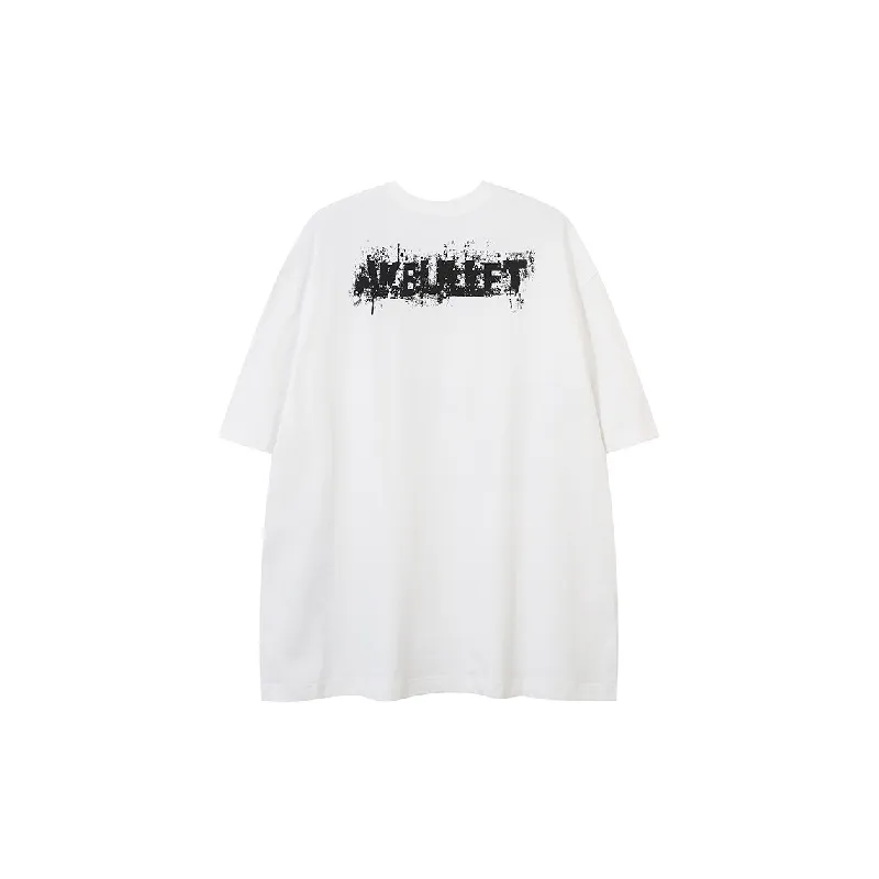 Hip-hop Trendy Combed Cotton T-Shirt-1