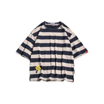Striped Large Size T Shirt