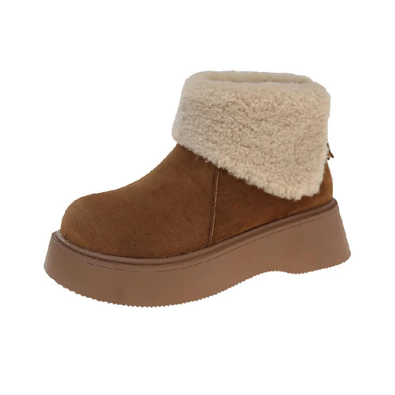 Fashion Zipper Snow Boots-8