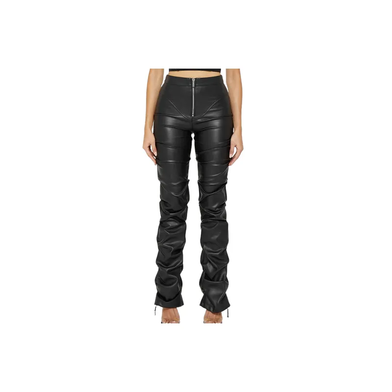 Fashion Casual Leather Pants-5