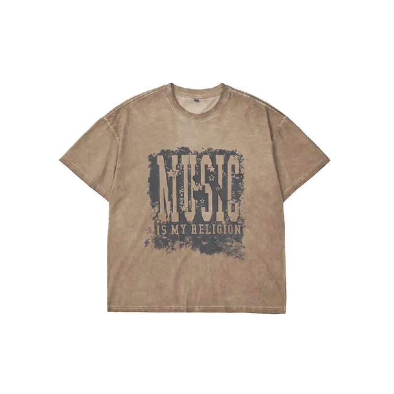 Simple Loose 100% Cotton T Shirt-0