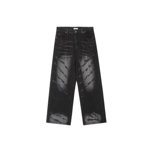 Retro Washed Niche Design Sense Loose Wide leg Pants