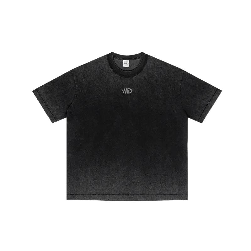 Simple Embroidery 100% Cotton T Shirt-0