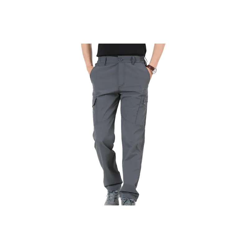 Casual Loose Blended Synthetic Fabrics Cargo Pants-4