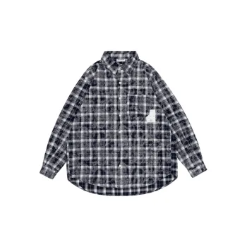 Vintage City Blue and White Plaid Shirt
