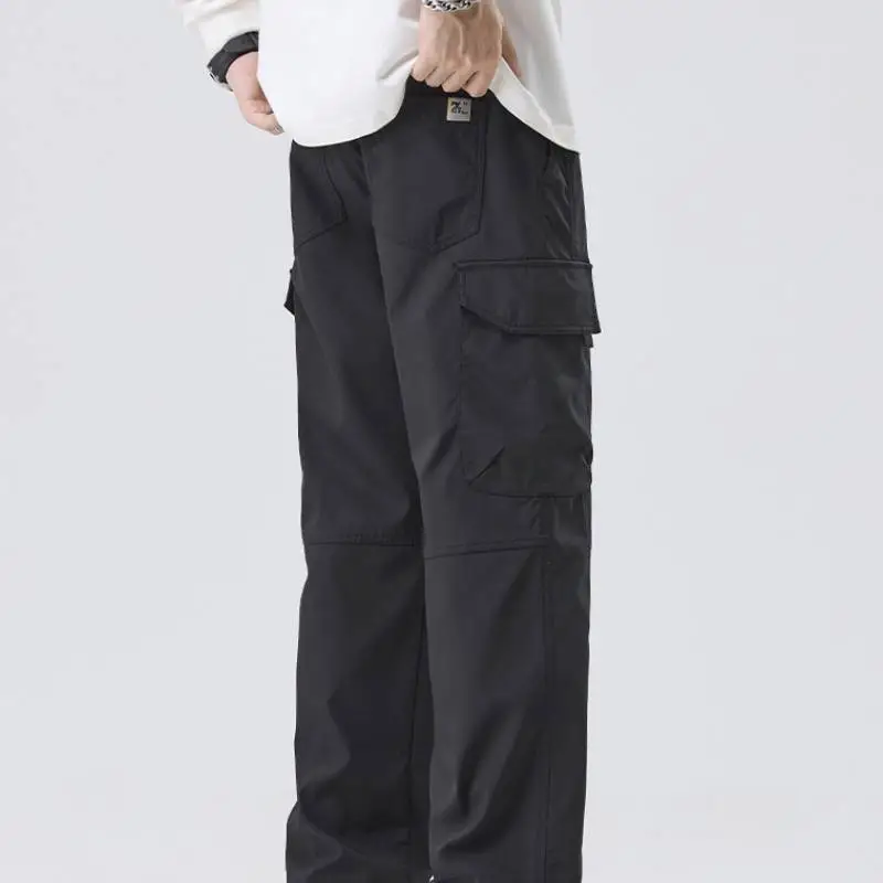 Cool Loose Blended Synthetic Fabrics Cargo Pants-12