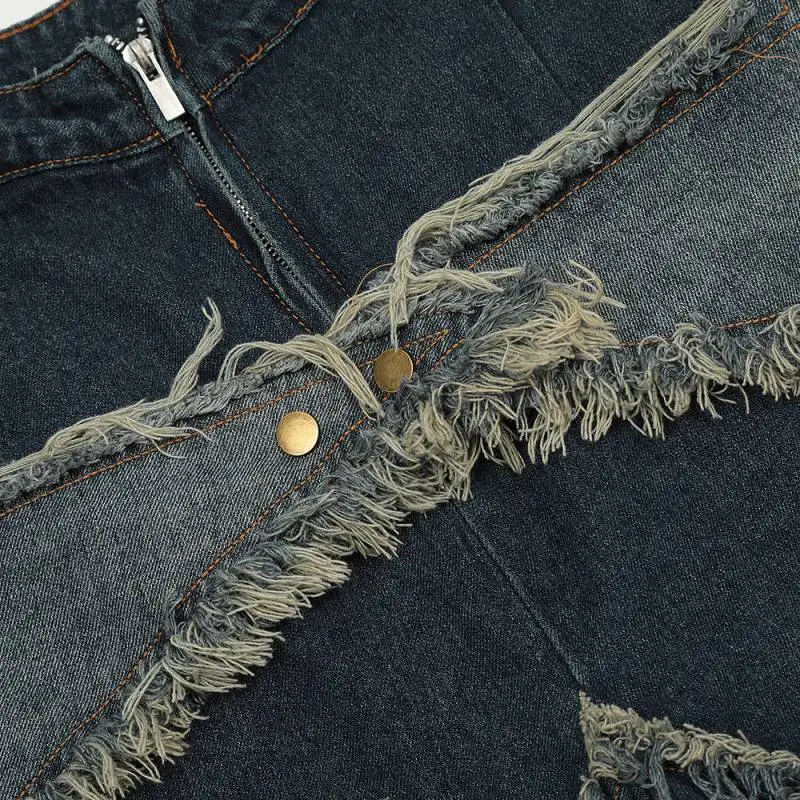 Trendy Embroidered Denim Shorts-2