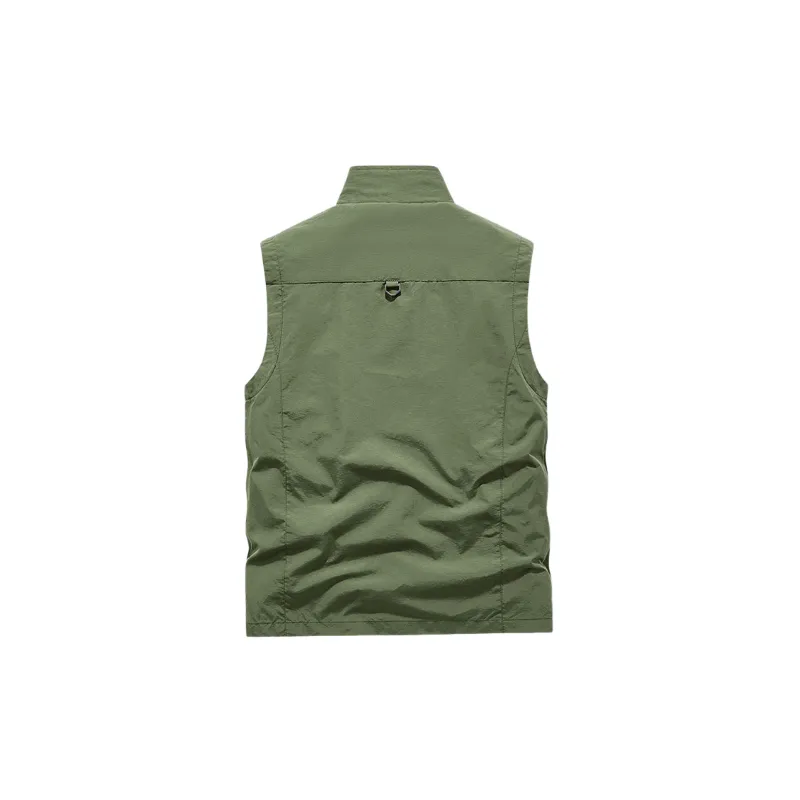 Sporty Breathable Blended Synthetic Fabrics Vest-1