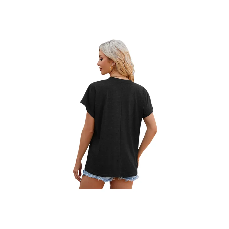 Plain Simple Colored Cotton T Shirt Women-7