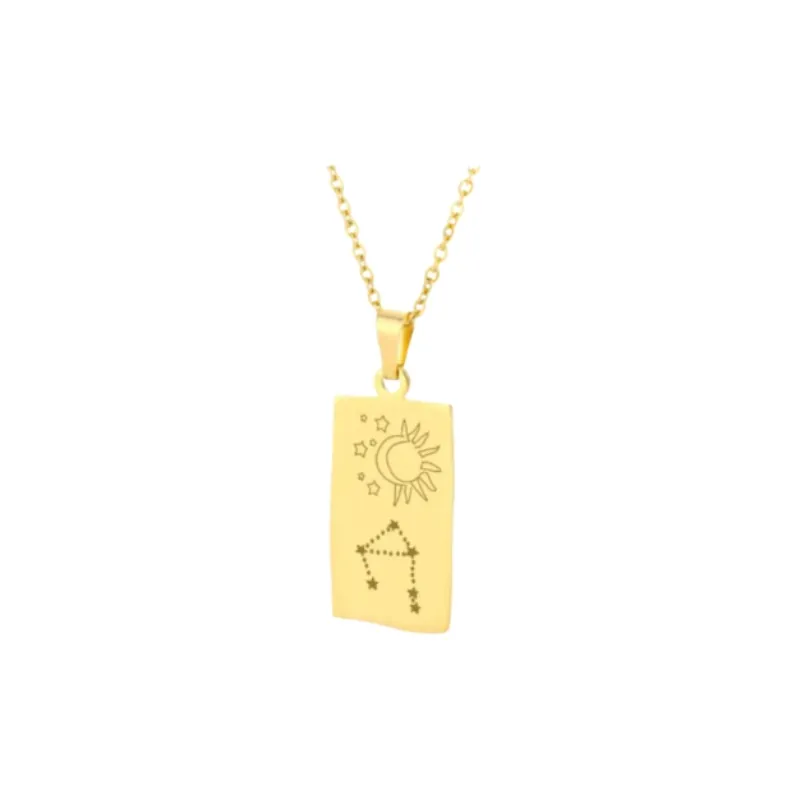 Simple Plain Necklace Unisex-5