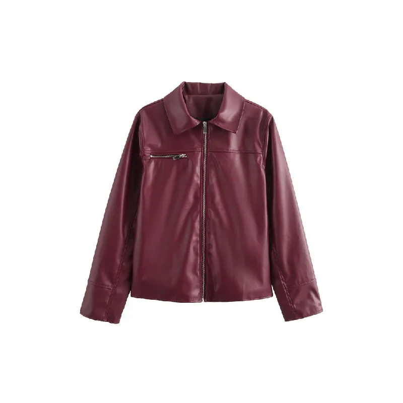 Cool Casual Leather Jacket Women