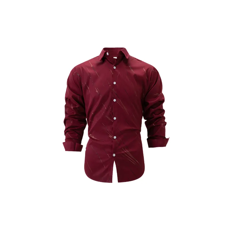 Fashionable Long Sleeve Cotton Blended Fabric Shirt-5