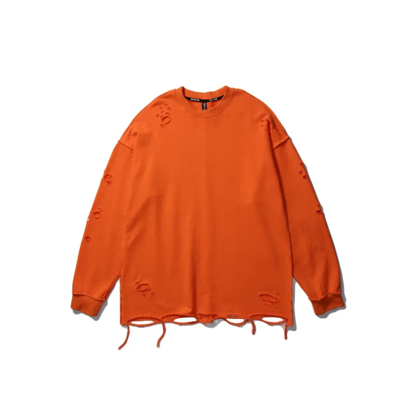 Street Loose Cotton Blended Fabric Sweatshirt-0