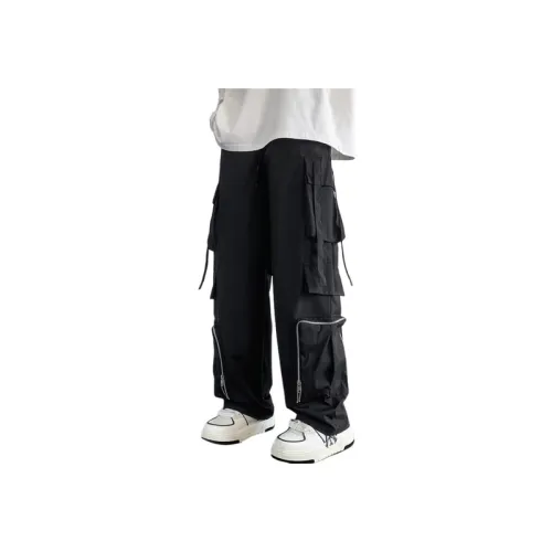 Large Pocket Side Striped Crane Pants