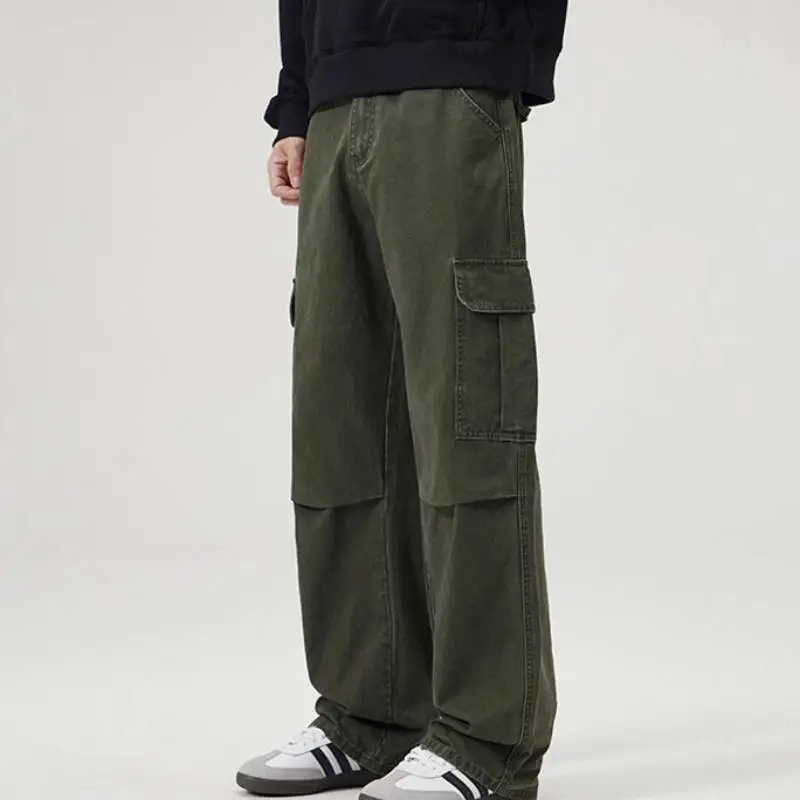 Casual Fashion Loose Cotton Cargo Pants-3
