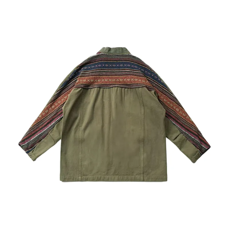 Loose Washed Patchwork Jacket-1