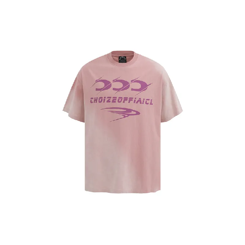 Ombre Distress 100% Cotton T Shirt
