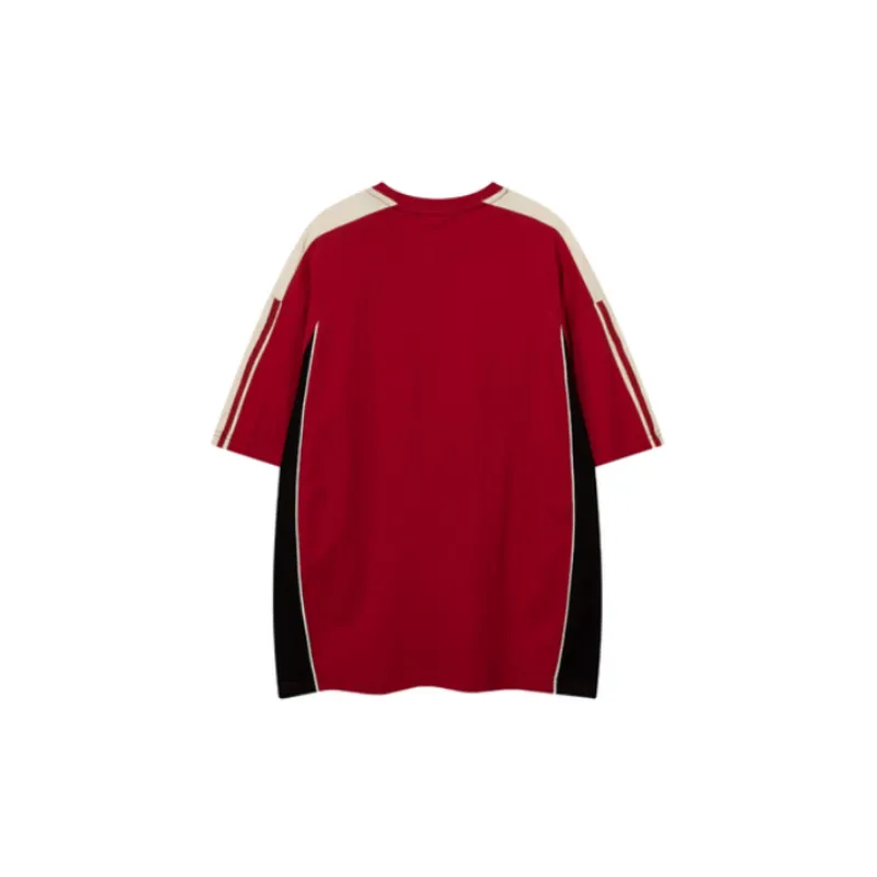 High Street Letter Print Trendy Loose Short sleeved T Shirt-1
