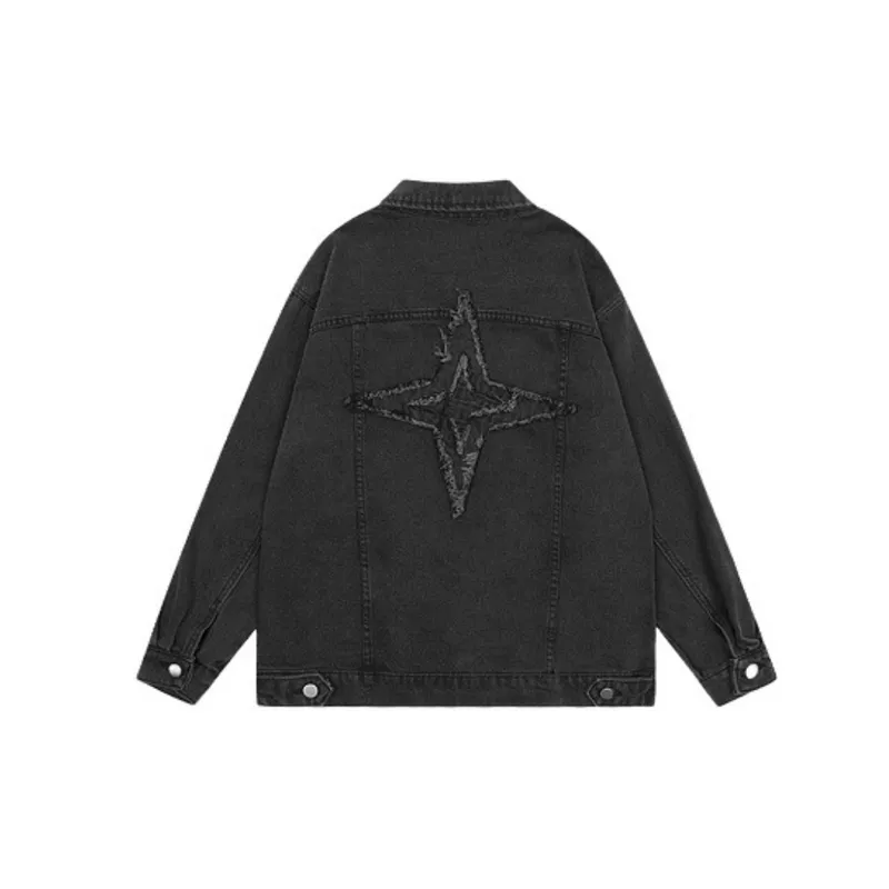 Street Washed Denim Jacket-1