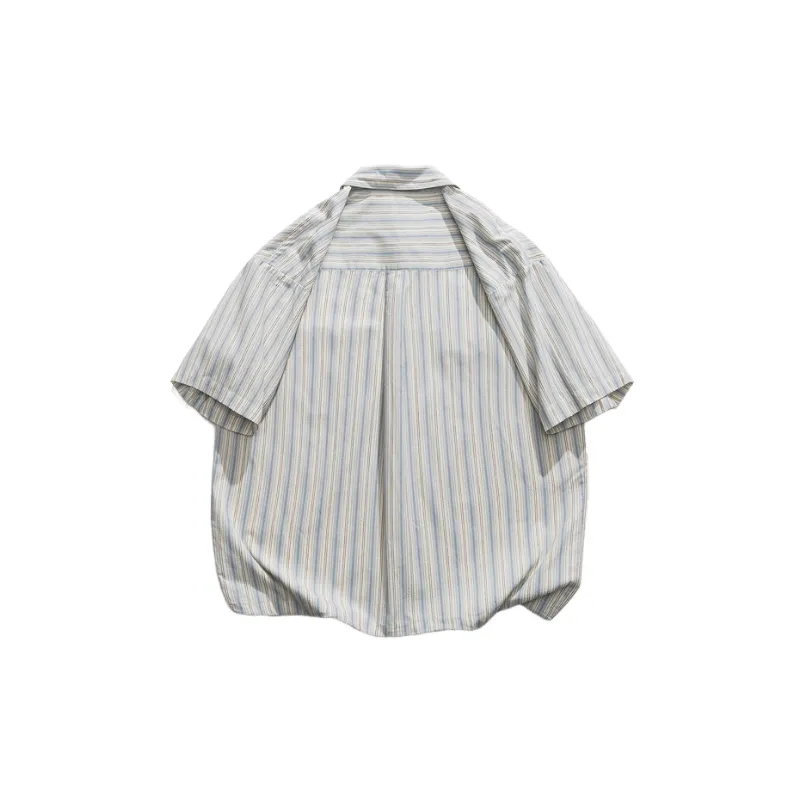 Fashionable Striped Cotton Shirt-2